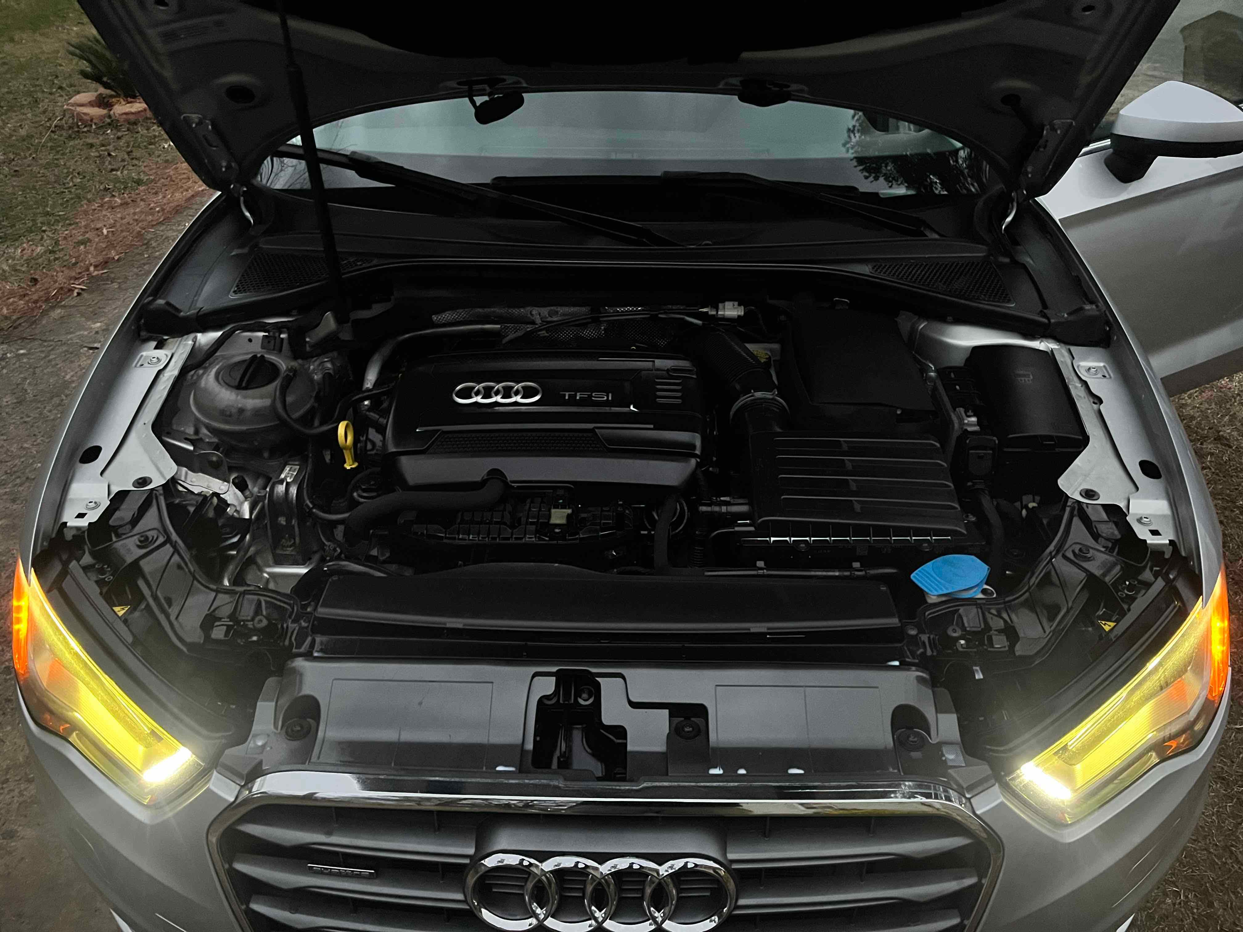 Open vehicle engine bay after